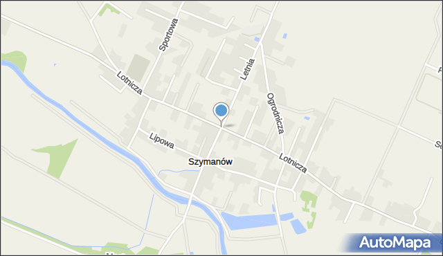 Szymanów gmina Wisznia Mała, Lotnicza, mapa Szymanów gmina Wisznia Mała