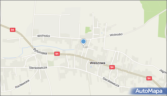 Wieszowa, Lompy Józefa, mapa Wieszowa