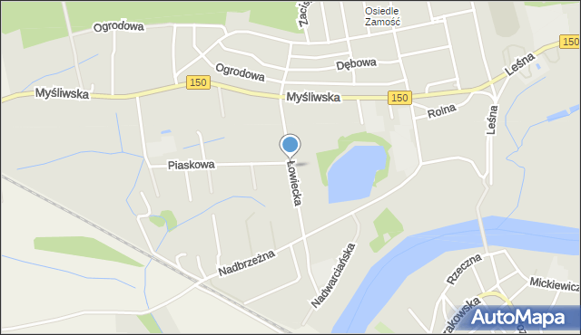 Wronki powiat szamotulski, Łowiecka, mapa Wronki powiat szamotulski