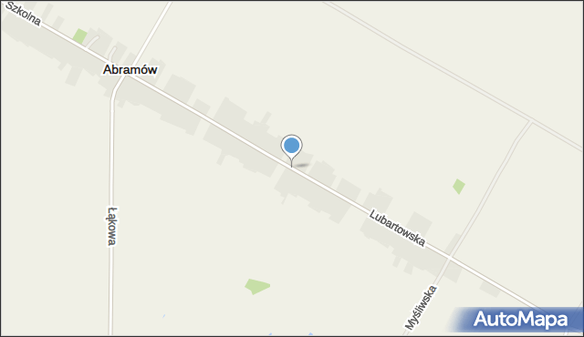 Abramów powiat lubartowski, Lubartowska, mapa Abramów powiat lubartowski