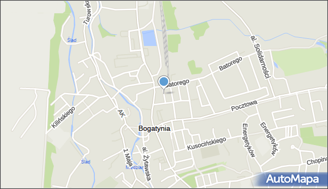 Bogatynia, Ludowa, mapa Bogatynia