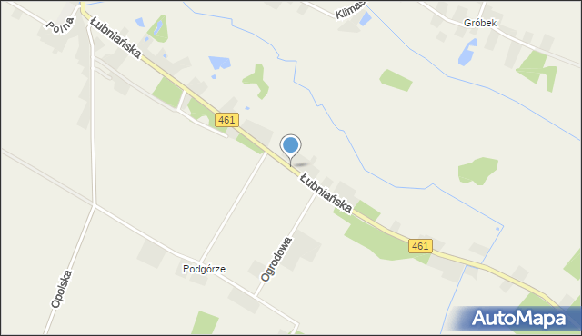 Brynica gmina Łubniany, Łubniańska, mapa Brynica gmina Łubniany