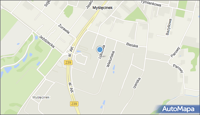 Bydgoszcz, Lubuska, mapa Bydgoszczy