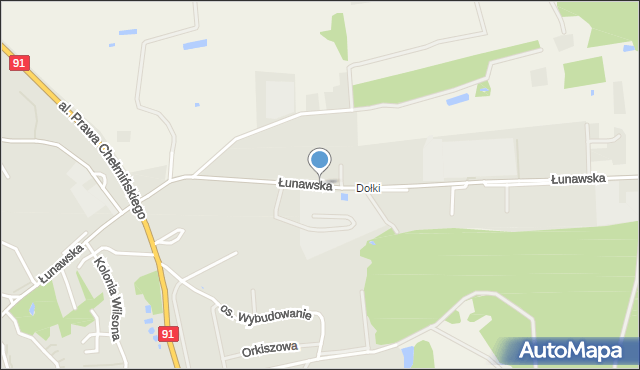 Chełmno, Łunawska, mapa Chełmno