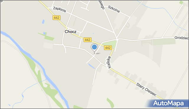 Chocz, Łukasińskiego, mapa Chocz