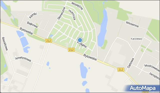 Chojnice, Lutownicza, mapa Chojnic