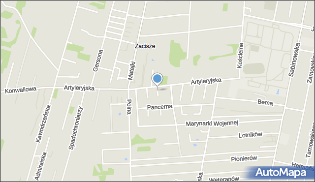 Częstochowa, Łuczników, mapa Częstochowy