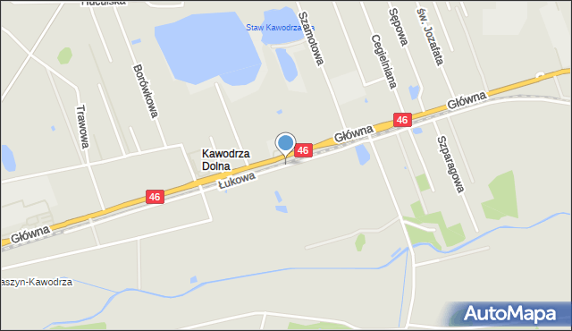 Częstochowa, Łukowa, mapa Częstochowy