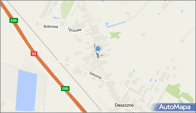 Deszczno, Lubuska, mapa Deszczno