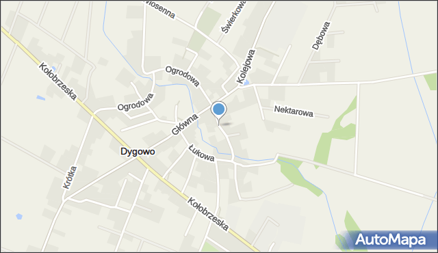 Dygowo, Łukowa, mapa Dygowo