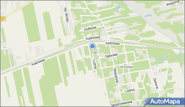 Groszowice, Luźna, mapa Groszowice