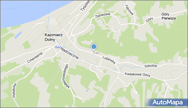 Kazimierz Dolny, Lubelska, mapa Kazimierz Dolny