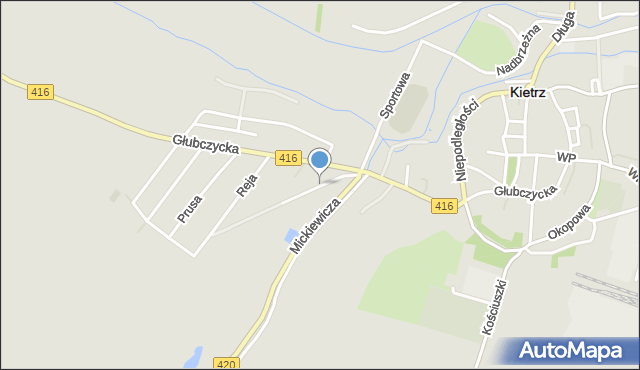 Kietrz, Lubotyńska, mapa Kietrz