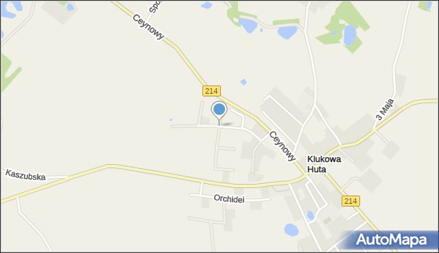 Klukowa Huta, Lubińskiego Konrada, ks., mapa Klukowa Huta