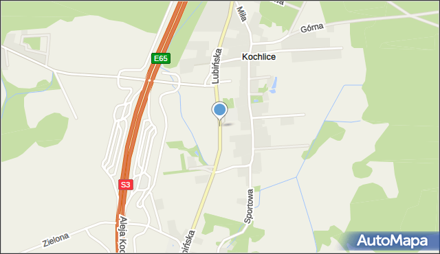 Kochlice, Lubińska, mapa Kochlice