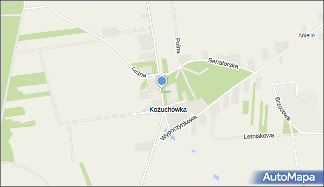 Kożuchówka, Łukowska, mapa Kożuchówka