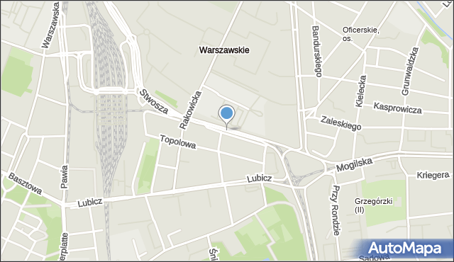Kraków, Lubomirskiego Aleksandra, mapa Krakowa