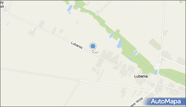 Lubania gmina Sadkowice, Lubania, mapa Lubania gmina Sadkowice