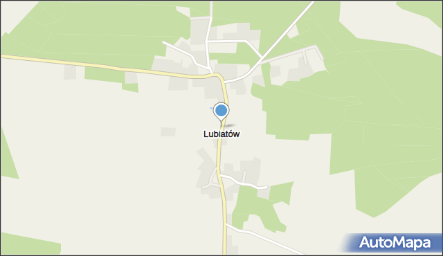 Lubiatów gmina Dąbie, Lubiatów, mapa Lubiatów gmina Dąbie