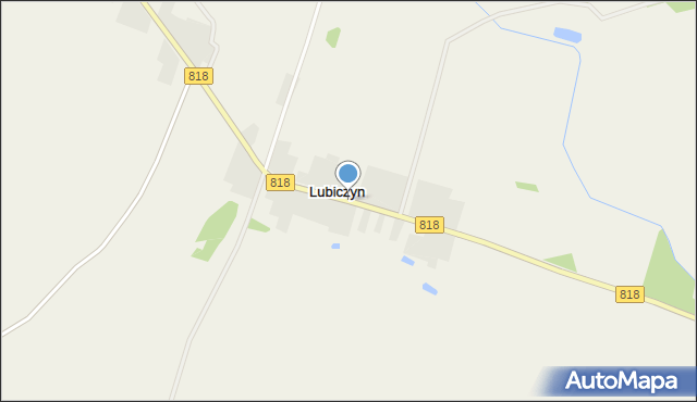 Lubiczyn gmina Dębowa Kłoda, Lubiczyn, mapa Lubiczyn gmina Dębowa Kłoda