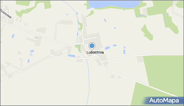 Lubochnia gmina Gniezno, Lubochnia, mapa Lubochnia gmina Gniezno