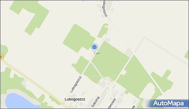 Lubogoszcz gmina Sława, Lubogoszcz, mapa Lubogoszcz gmina Sława