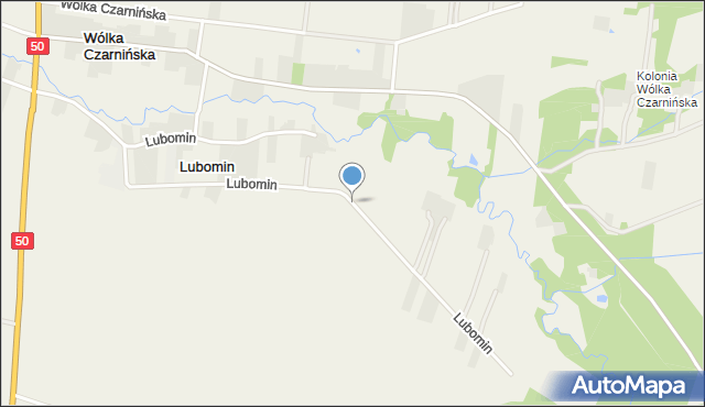 Lubomin gmina Stanisławów, Lubomin, mapa Lubomin gmina Stanisławów