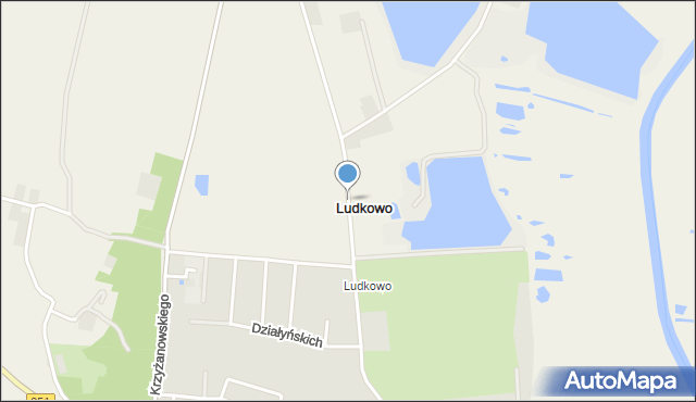 Ludkowo gmina Pakość, Ludkowo, mapa Ludkowo gmina Pakość