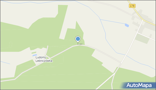 Ludomy Leśniczówka, Ludomy Leśniczówka, mapa Ludomy Leśniczówka