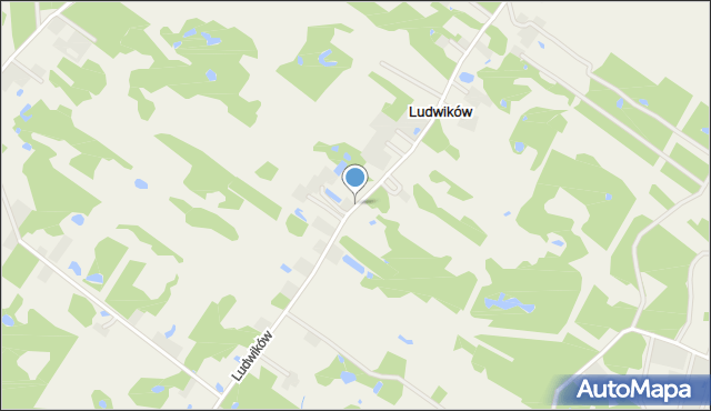 Ludwików gmina Gąbin, Ludwików, mapa Ludwików gmina Gąbin