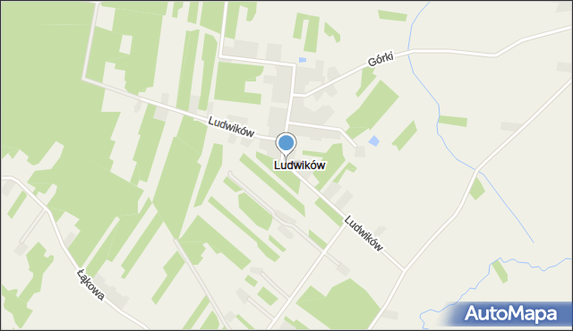 Ludwików gmina Gidle, Ludwików, mapa Ludwików gmina Gidle