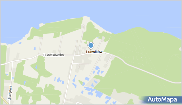 Ludwików gmina Kazimierz Biskupi, Ludwików, mapa Ludwików gmina Kazimierz Biskupi