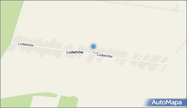 Ludwinów gmina Borzechów, Ludwinów, mapa Ludwinów gmina Borzechów