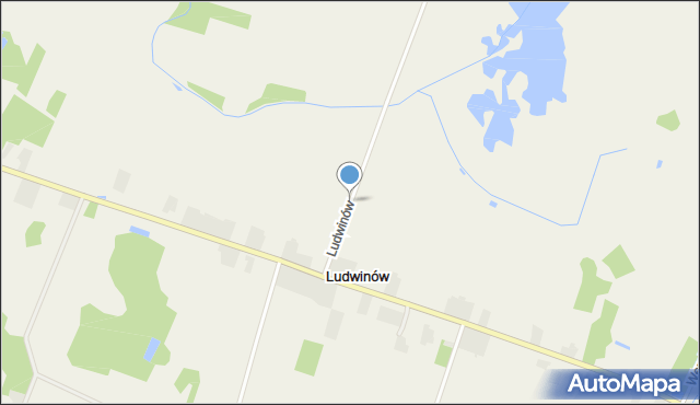 Ludwinów gmina Cyców, Ludwinów, mapa Ludwinów gmina Cyców