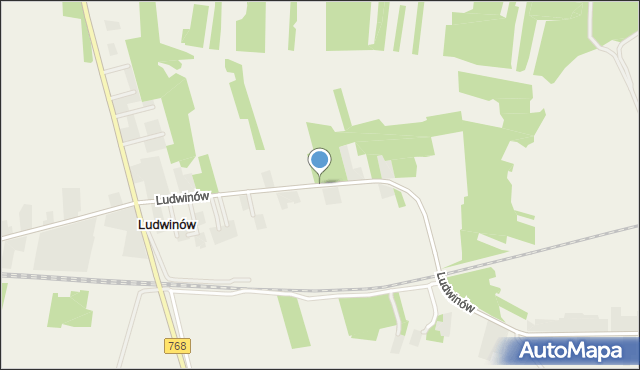 Ludwinów gmina Jędrzejów, Ludwinów, mapa Ludwinów gmina Jędrzejów