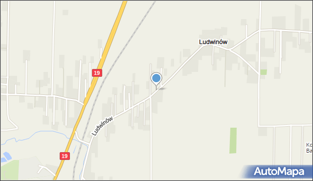 Ludwinów gmina Niemce, Ludwinów, mapa Ludwinów gmina Niemce