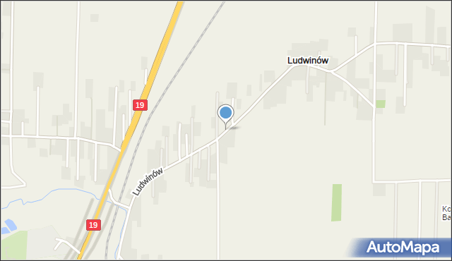 Ludwinów gmina Niemce, Ludwinów, mapa Ludwinów gmina Niemce