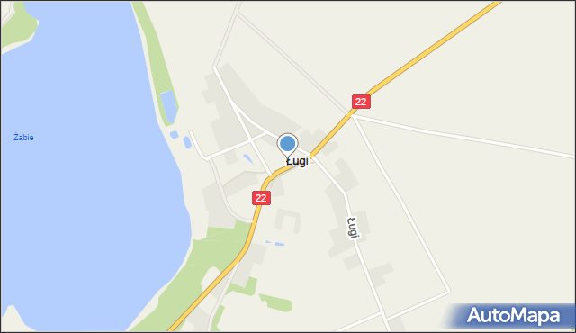 Ługi gmina Dobiegniew, Ługi, mapa Ługi gmina Dobiegniew