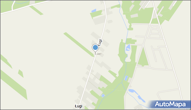 Ługi gmina Stryków, Ługi, mapa Ługi gmina Stryków