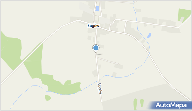 Ługów gmina Świebodzin, Ługów, mapa Ługów gmina Świebodzin