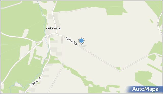 Łukawica gmina Baranów, Łukawica, mapa Łukawica gmina Baranów