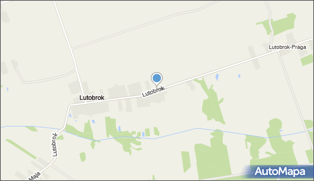 Lutobrok, Lutobrok, mapa Lutobrok