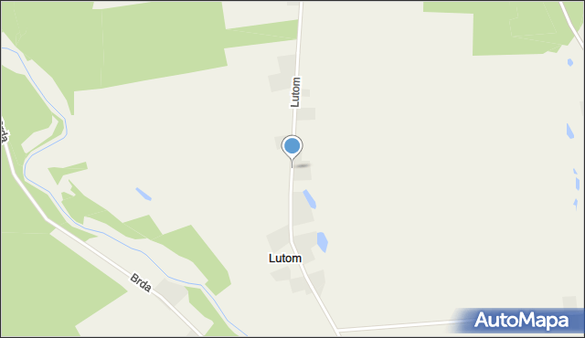 Lutom gmina Czersk, Lutom, mapa Lutom gmina Czersk