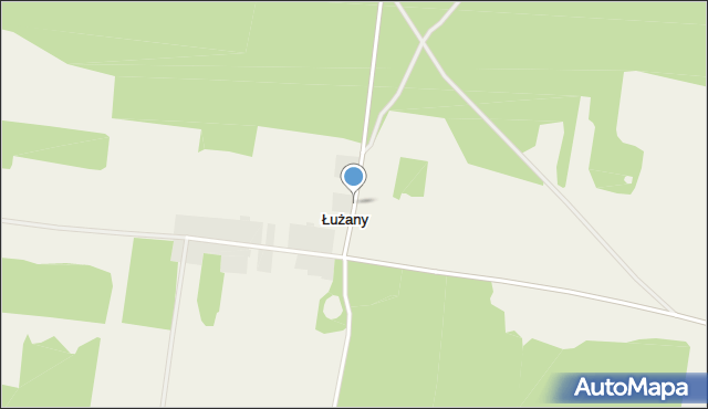 Łużany, Łużany, mapa Łużany