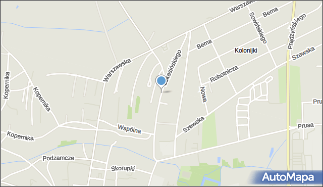 Miechów, Łukasińskiego Waleriana, mjr., mapa Miechów