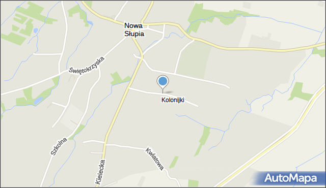 Nowa Słupia, Łuszcza, dr., mapa Nowa Słupia