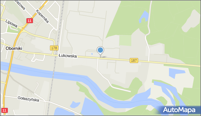 Oborniki, Łukowska, mapa Oborniki