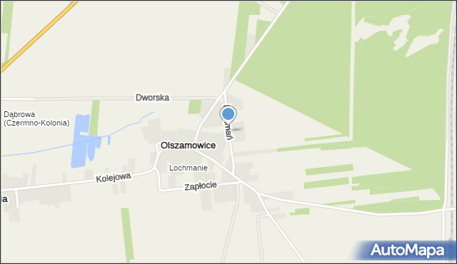 Olszamowice, Luchmań, mapa Olszamowice