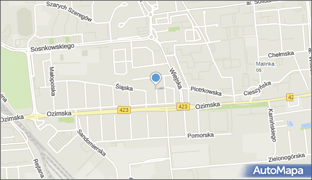 Opole, Lubelska, mapa Opola
