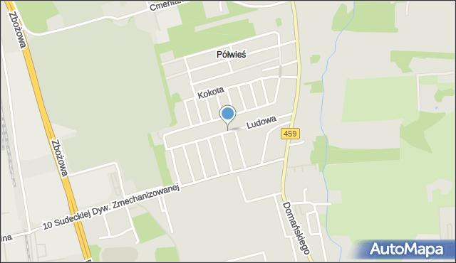 Opole, Ludowa, mapa Opola